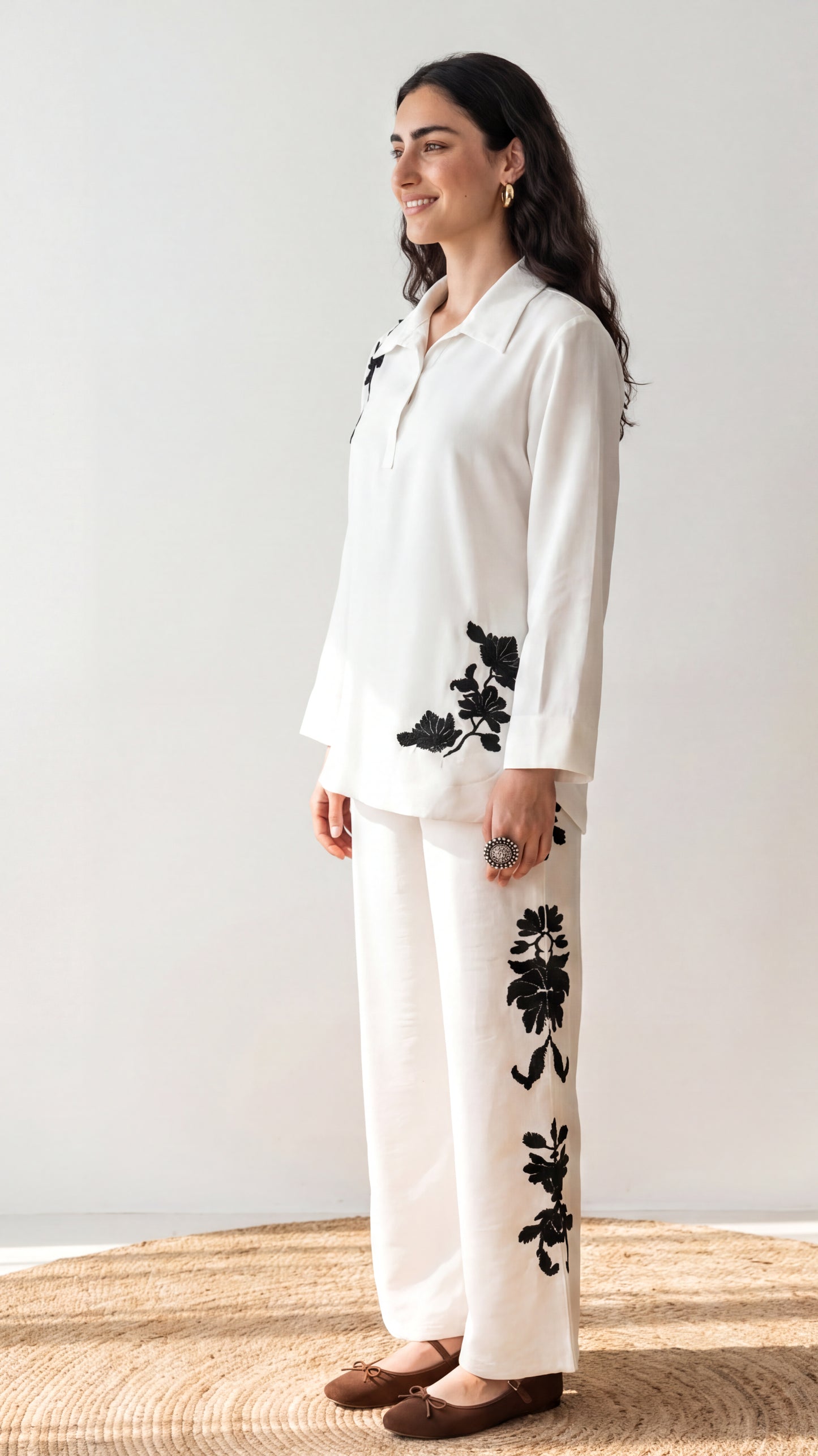 Tbfo Lotus Stem White Coord Set