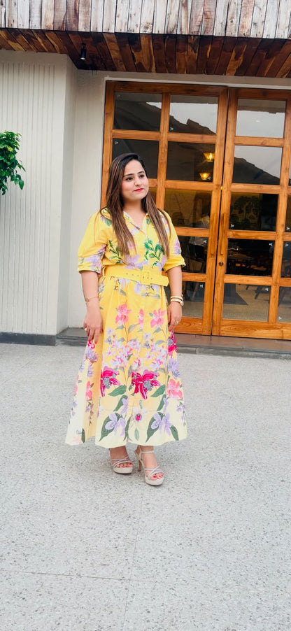 Tbfo Sunflower yellow dress