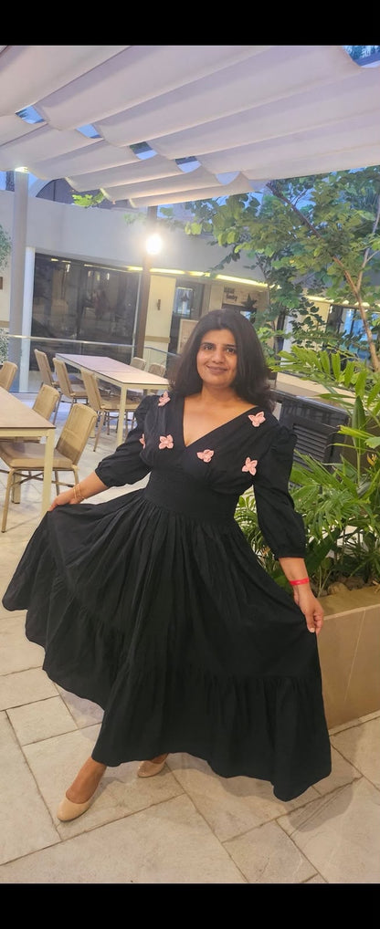 Tbfo Black Flower Dress