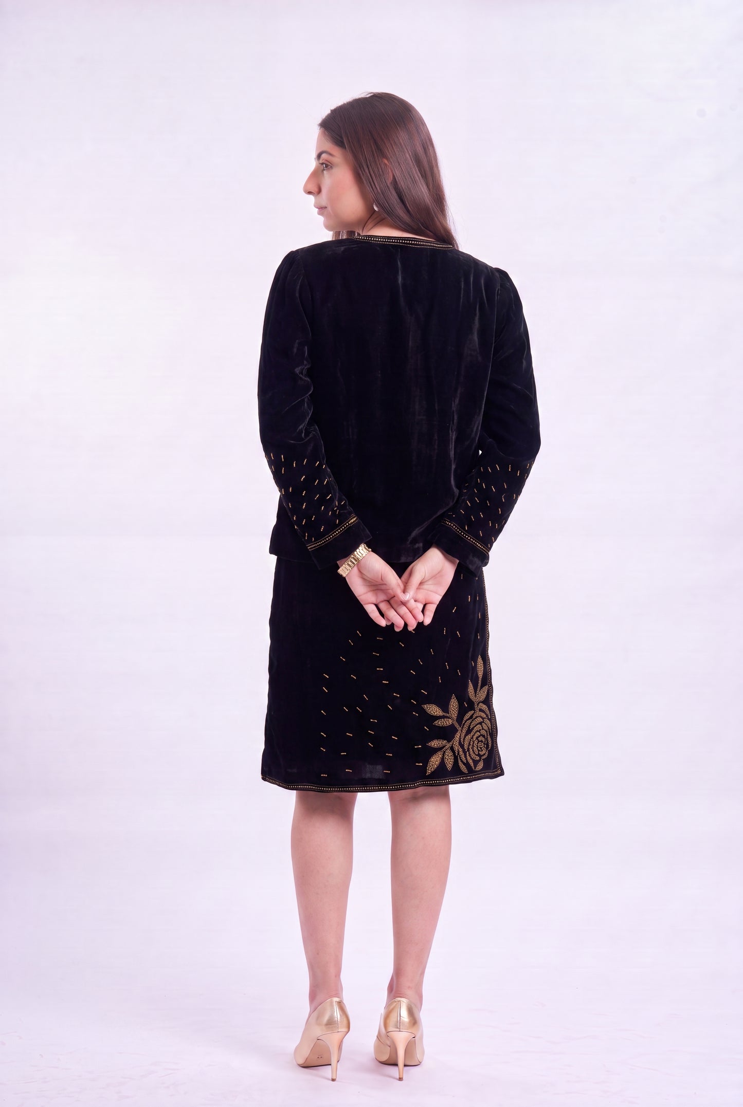 Tbfo black valvet 2 Peice Coord Set
