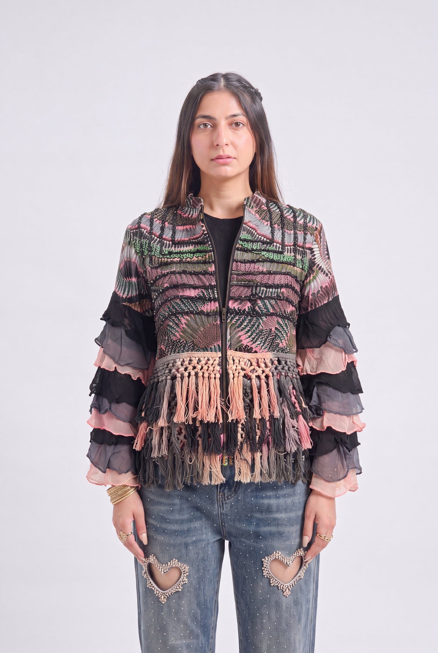 Tbfo Fringes Indian Jacket
