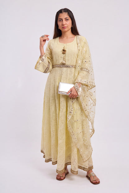 Tbfo Ivory Bloom Anarkali