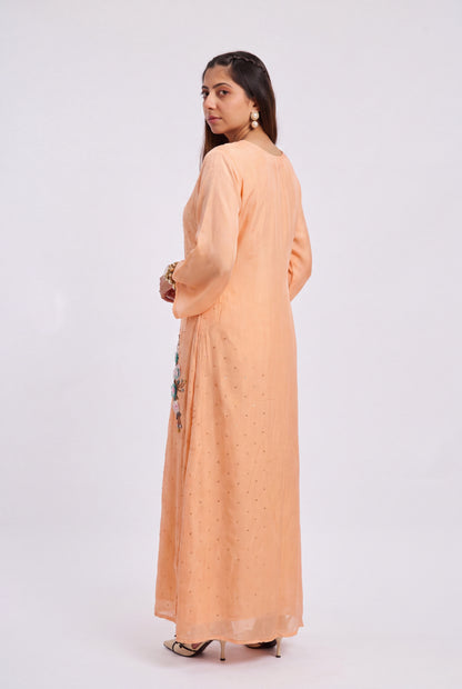 Tbfo Peach Aura Embellished Dress