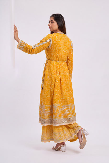Tbfo Golden Glow Angrakha Set