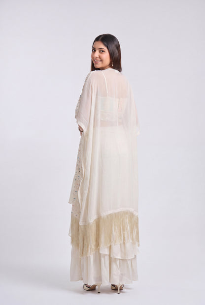 Tbfo Ivory Whisper Cape Set