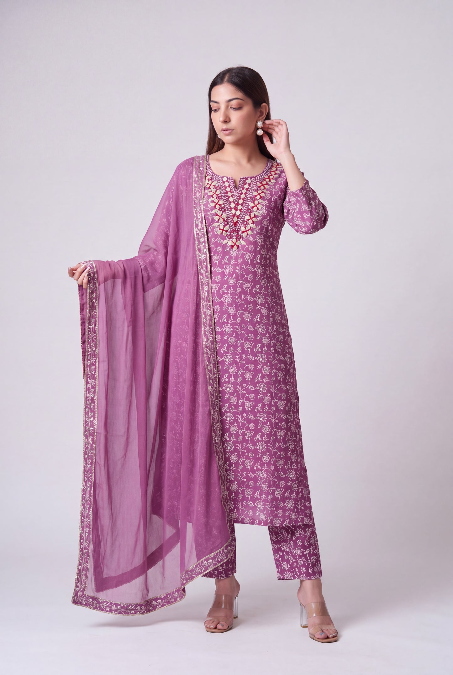 Tbfo Mauve Majesty Kurta Set