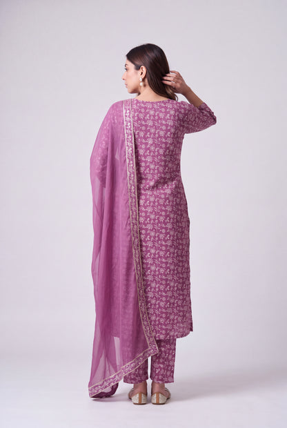 Tbfo Mauve Majesty Kurta Set