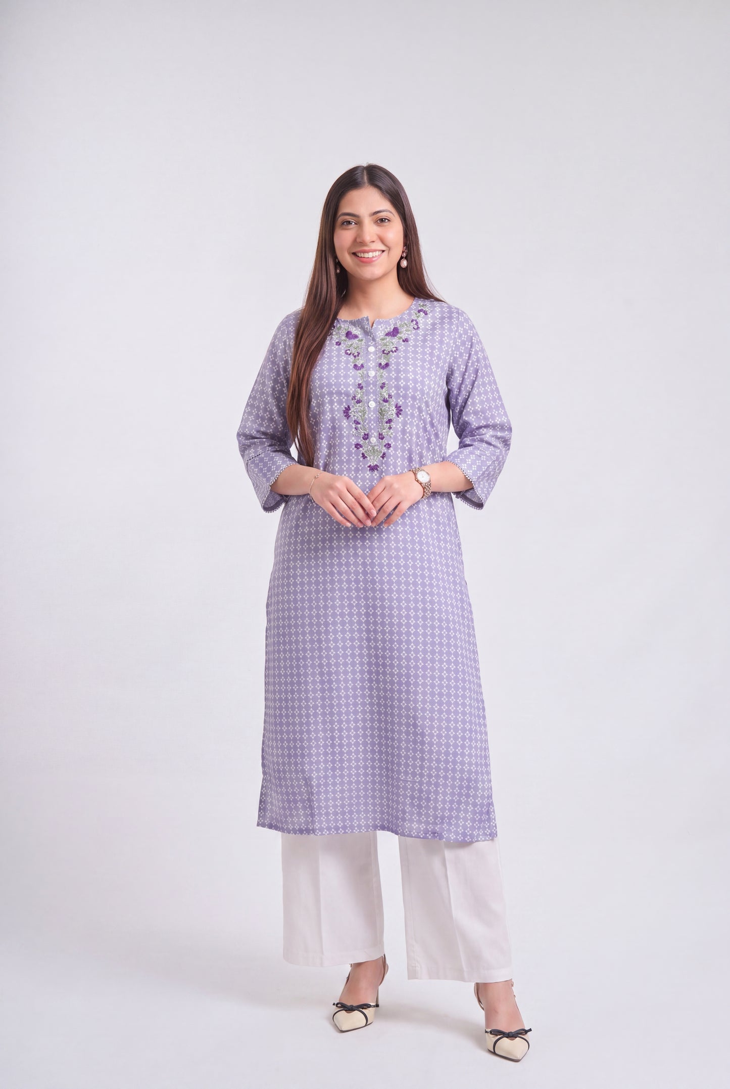 Tbfo Violet Breeze Kurta Set