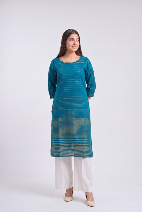 Tbfo Blue Tide Kurta Set
