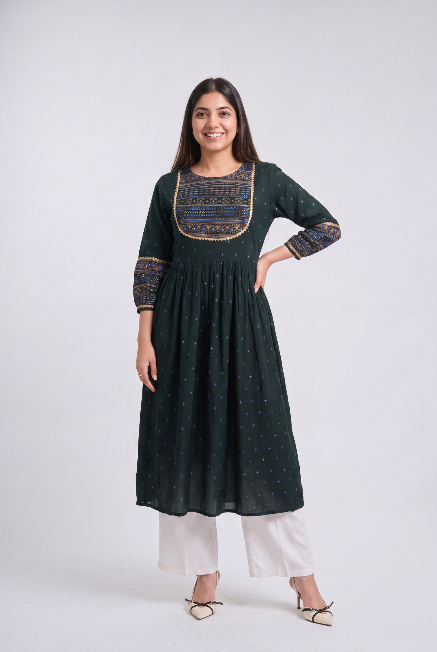 Tbfo Forest Charm Kurta Set