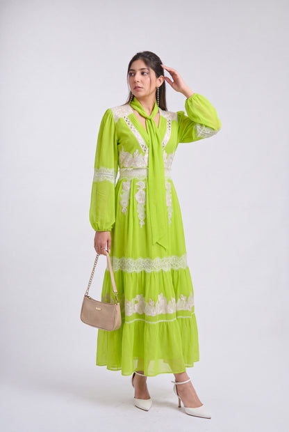 Tbfo Lime Luxe Dress