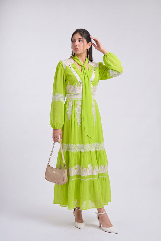 Tbfo Lime Luxe Dress