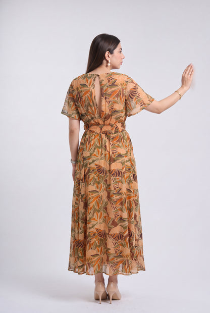 Tbfo Rustic Botanica Flare Dress