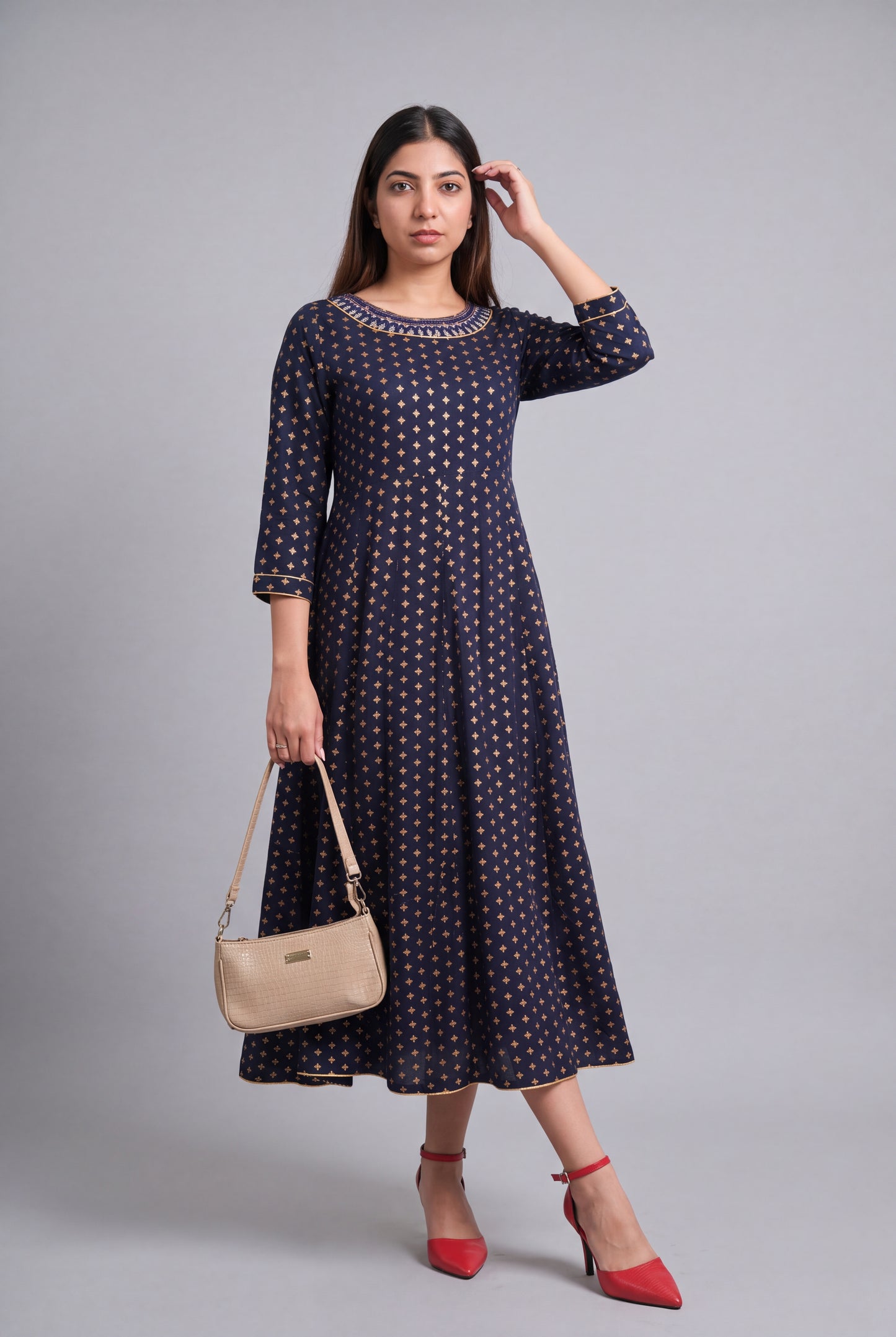 Tbfo The Duchess Navy Dress