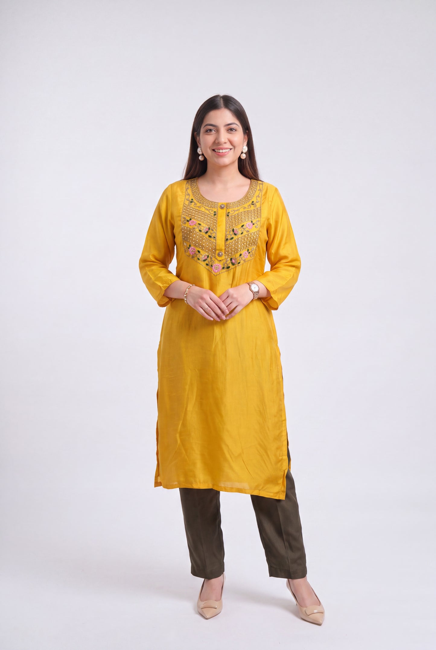 Tbfo Marigold Muse Kurta
