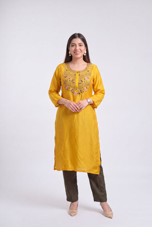 Tbfo Marigold Muse Kurta