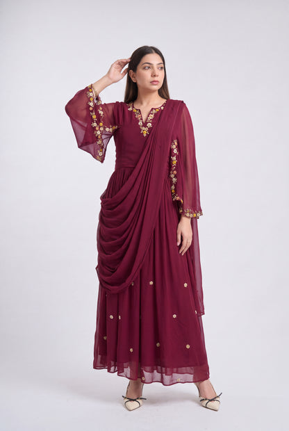 Tbfo Noor-e-Gul Draping Gown