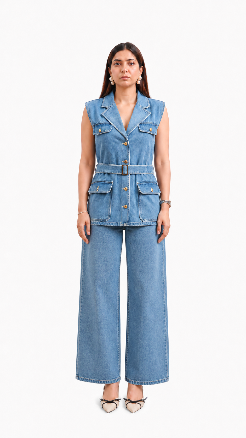 Tbfo Tom Boy Denim Coord Set