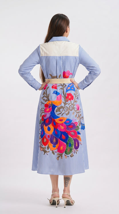 Tbfo Collaberation Blue Multi Dress