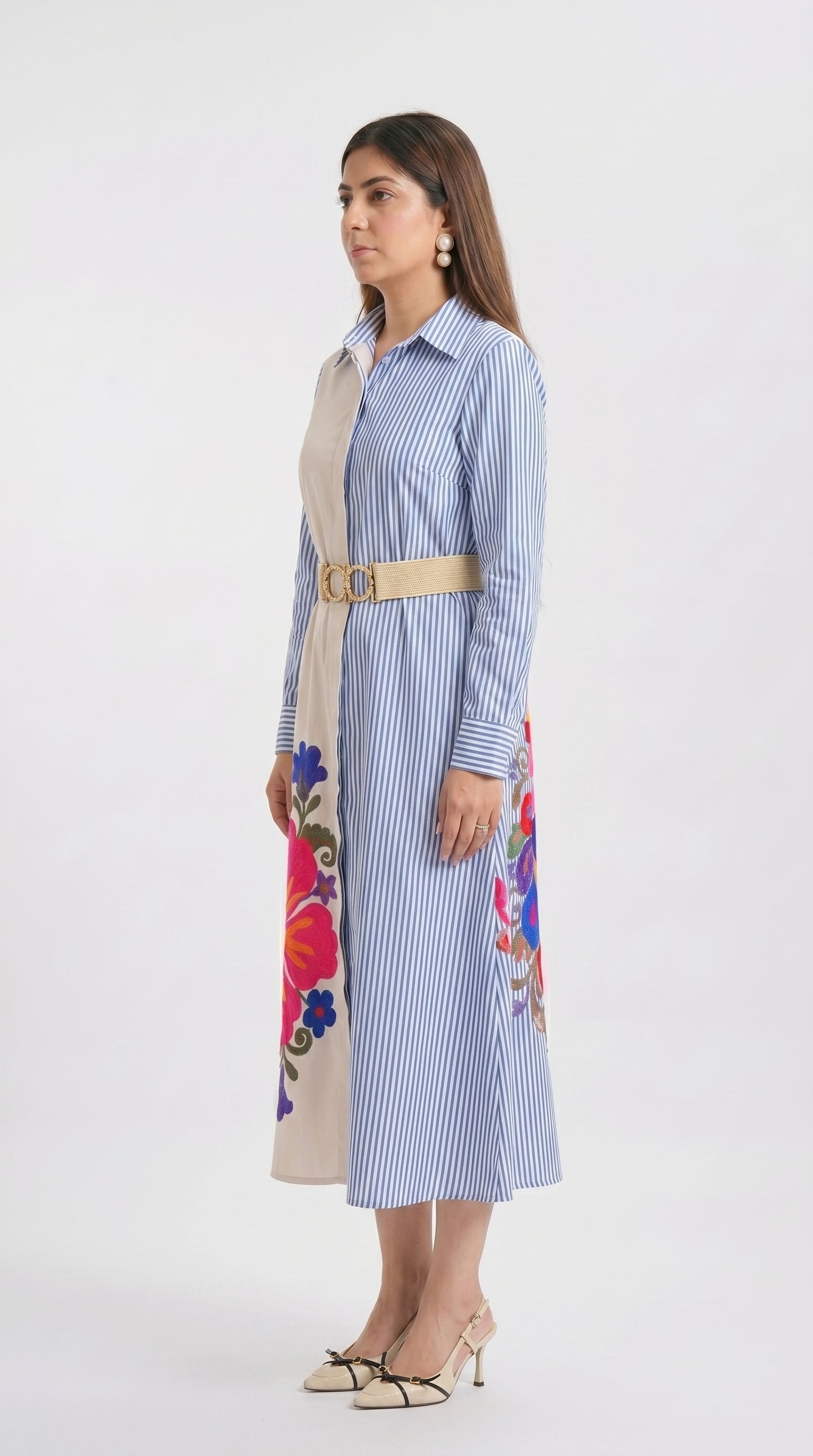 Tbfo Collaberation Blue Multi Dress