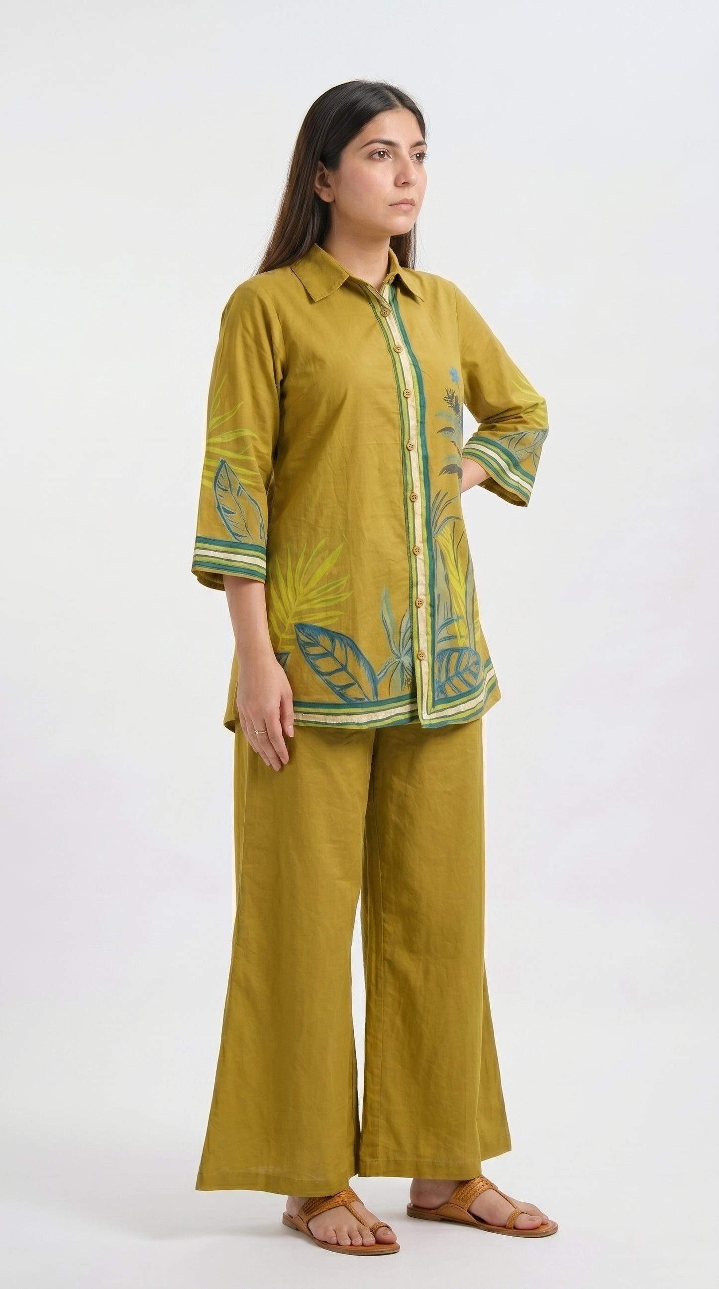 Tbfo Dubai Desert Safari Mustard Coord Set