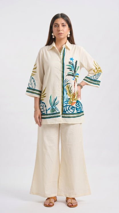 Tbfo Haryali Off-White Coord Set