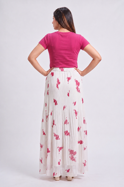Tbfo White Skirt Pleat