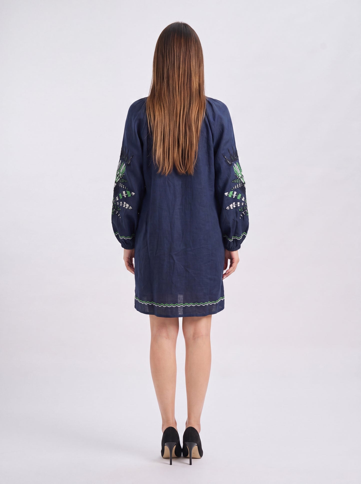 Tbfo Blue Emb Short dress
