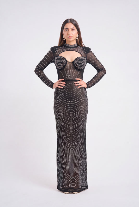 Tbfo  Bobycon Seq Long Dress