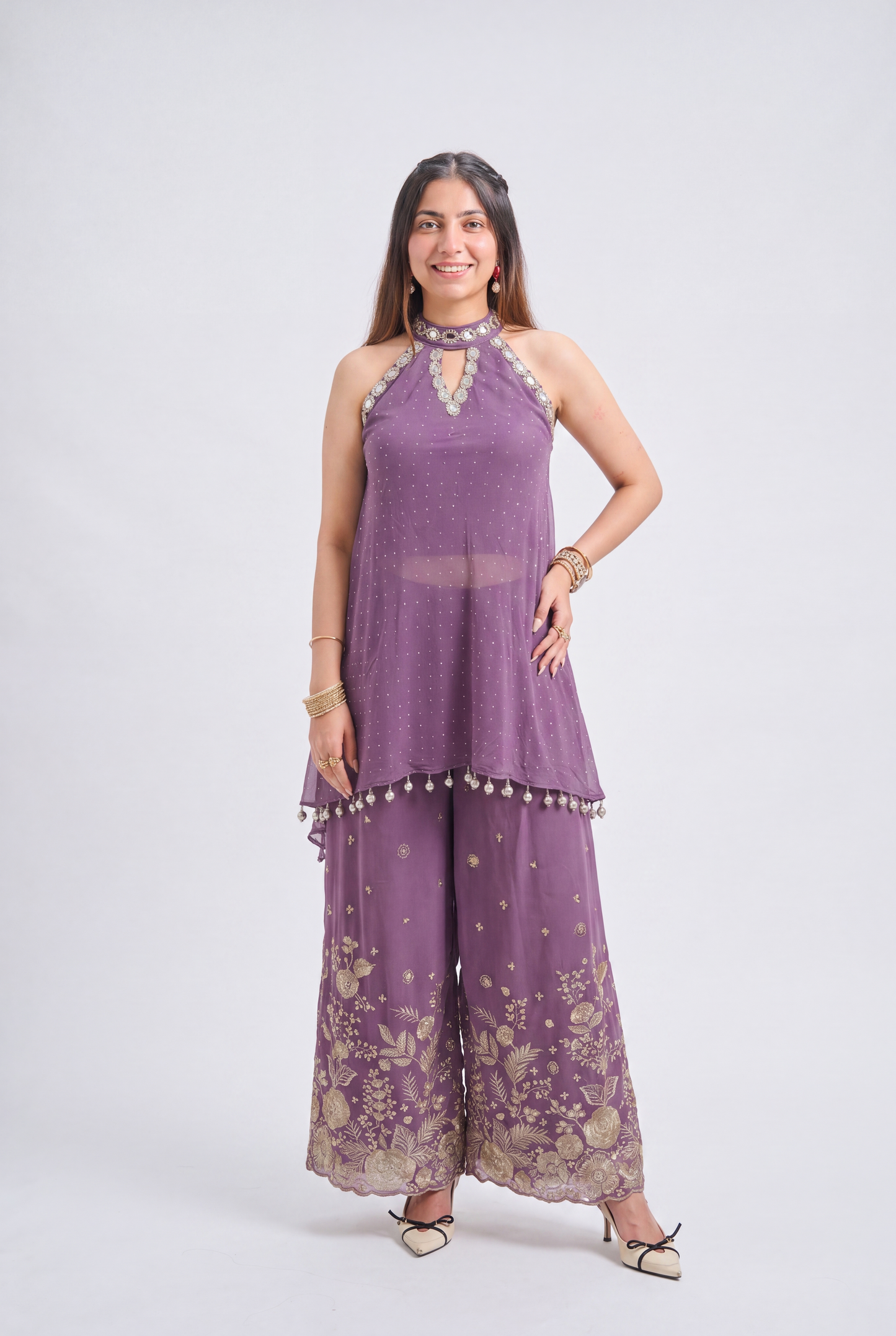 Tbfo Lilac Luxe Palazzo Set