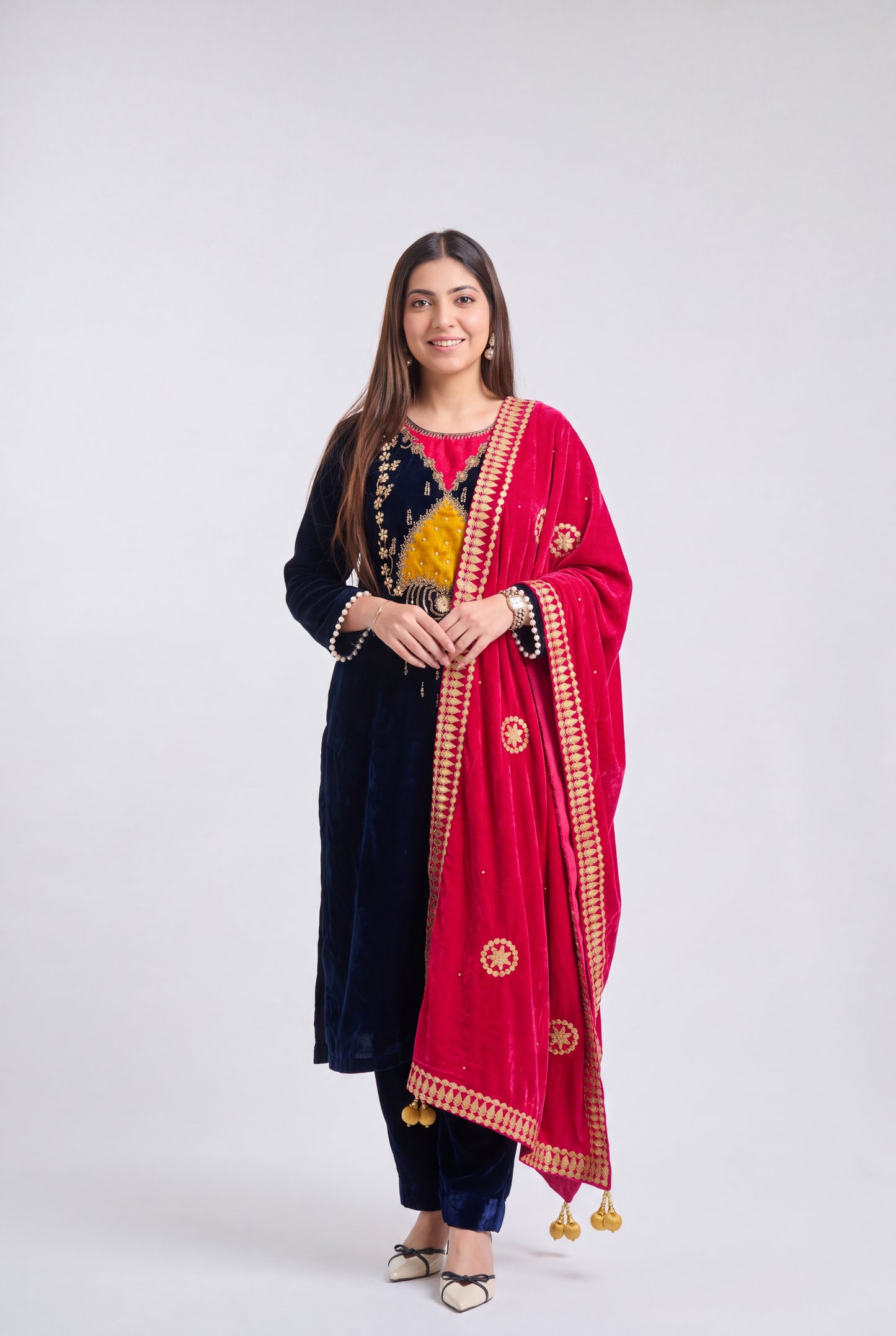 Tbfo Neelkamal Velvet Suit
