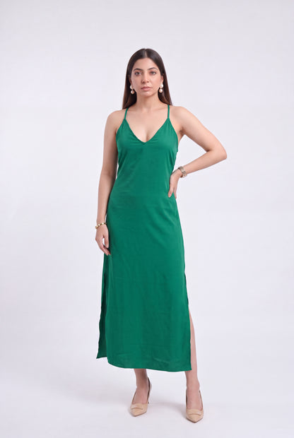 Tbfo Green Envy Slip Dress
