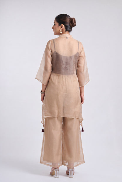 Tbfo Lavender Tassel Begie Coord Set