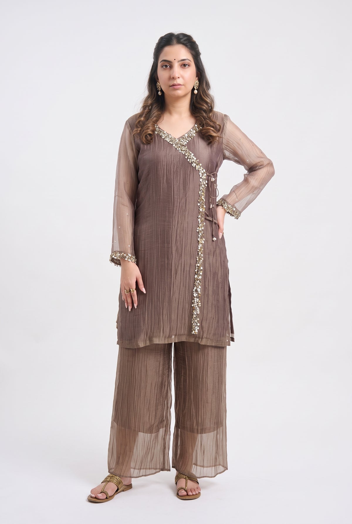 Tbfo Angara Embellished Kurta & Pant Set