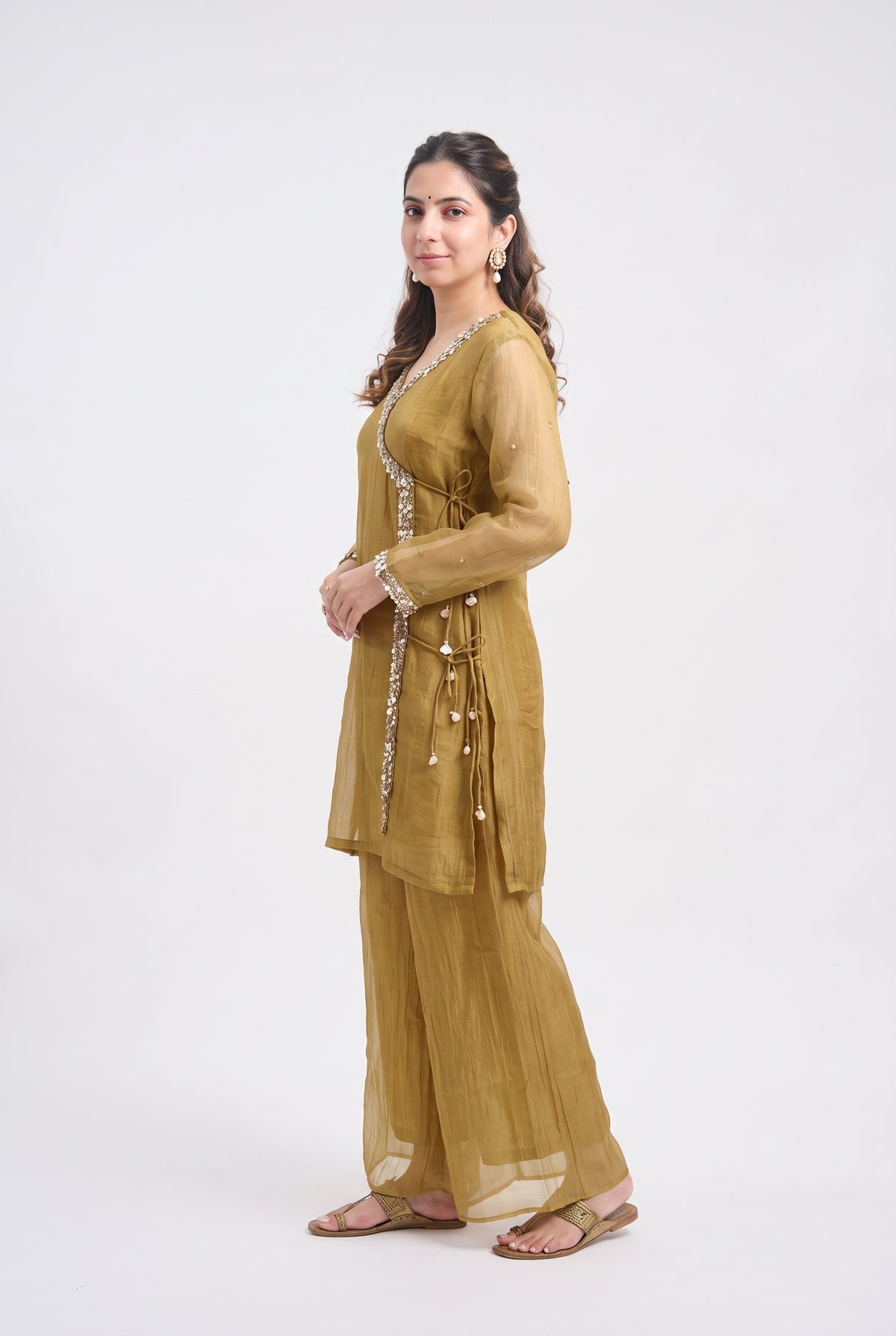 Tbfo Angara Embellished Kurta & Pant Set