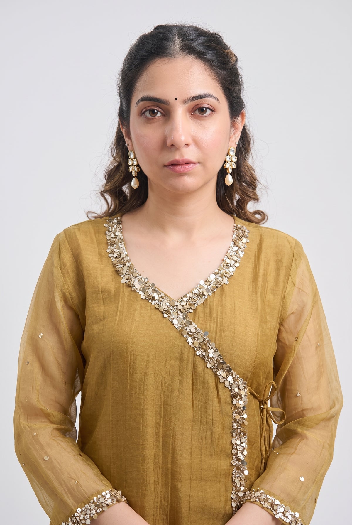 Tbfo Angara Embellished Kurta & Pant Set