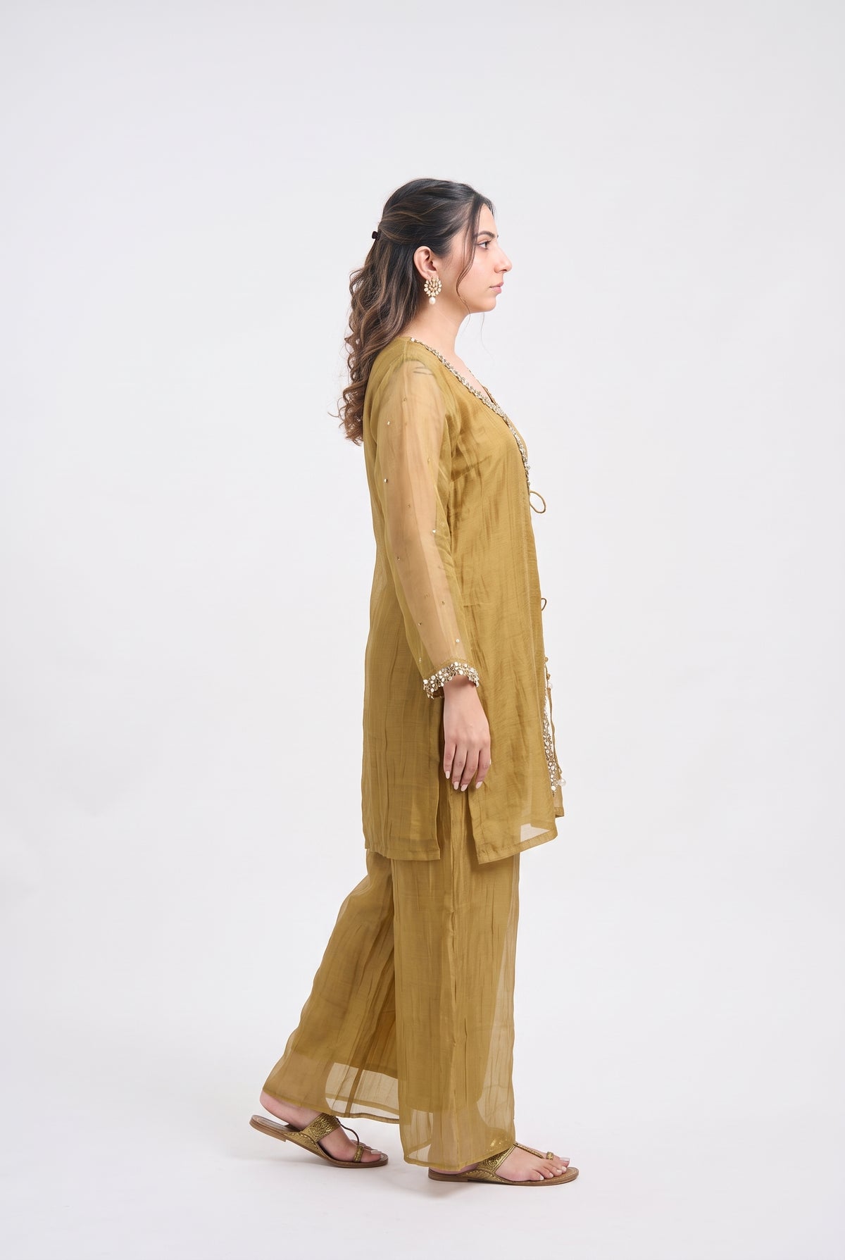 Tbfo Angara Embellished Kurta & Pant Set