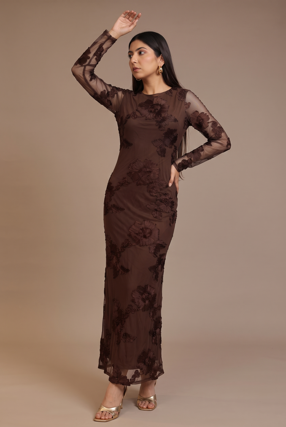 Tbfo Wineary – Elegant Embroidered Dress