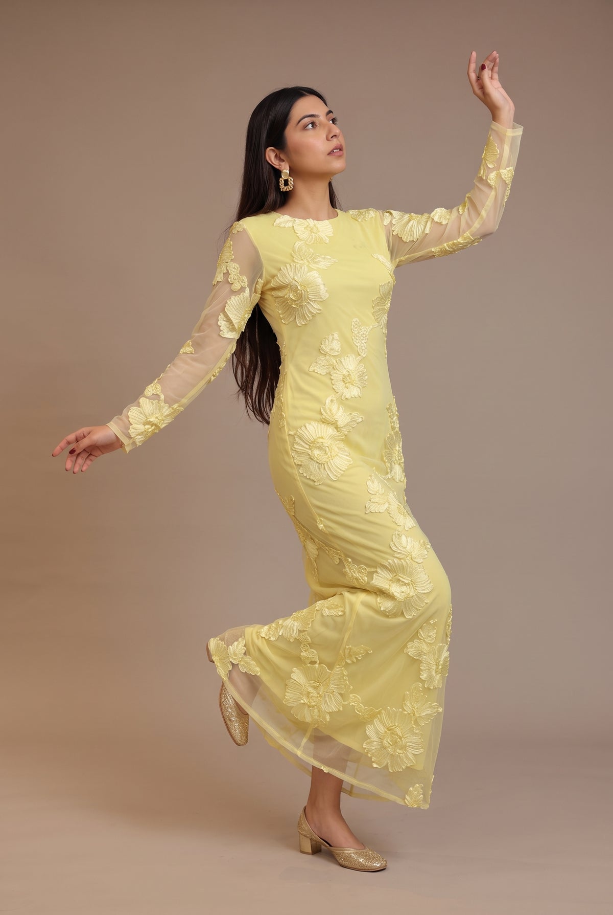 Tbfo Wineary – Elegant Embroidered Dress