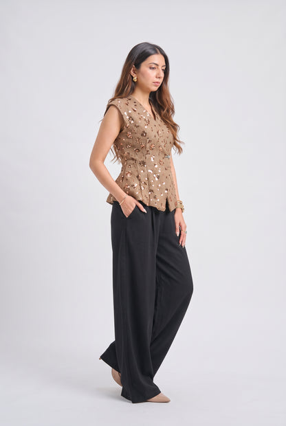 Tbfo Phataka – Sequin Embellished Peplum Top