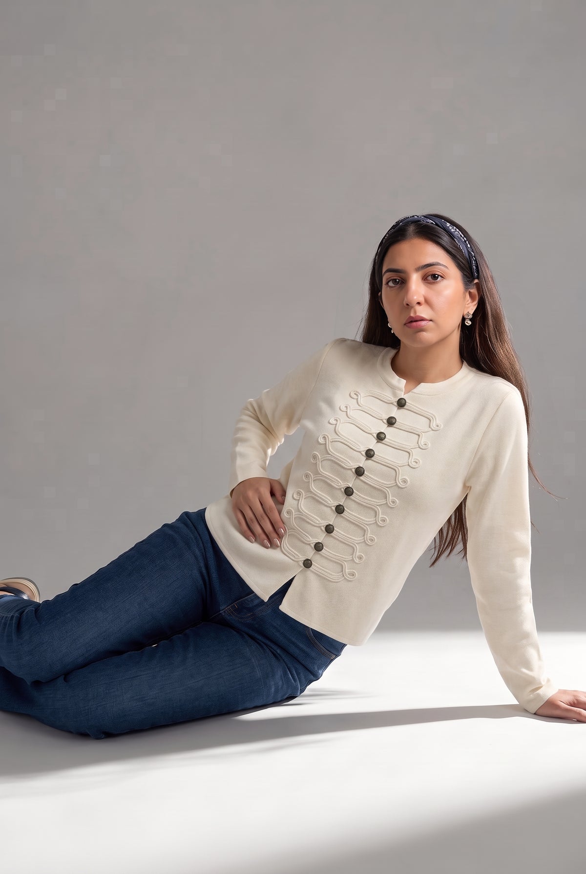 Tbfo Naji Jacket – Military-Inspired Button Detail Top