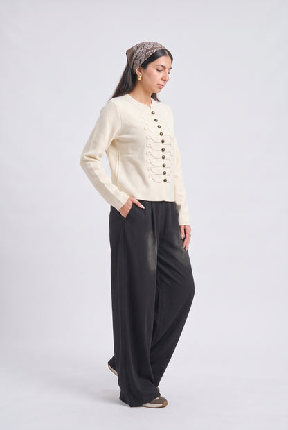 Tbfo Naji Jacket – Military-Inspired Button Detail Top