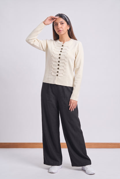 Tbfo Naji Jacket – Military-Inspired Button Detail Top