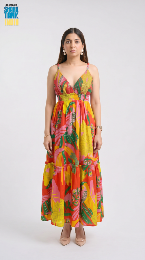 Tbfo Krishna Tulsi Multicolour Maxi Dress