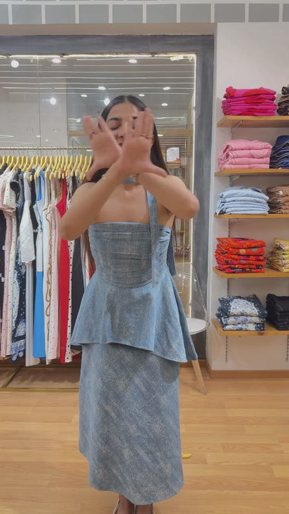 Tbfo Diamond Dust Blue Dress