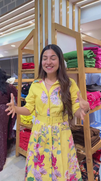 Tbfo Sunflower yellow dress