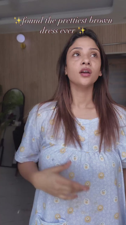 Tbfo Tez Ladki Brown Dress