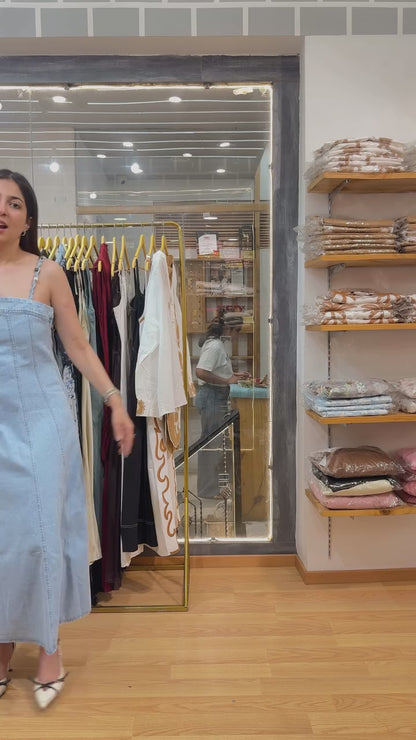 Tbfo 1983 Denim Blue Dress