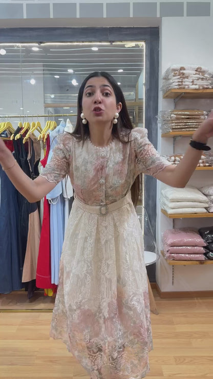 Tbfo Shabnam Beige Dress