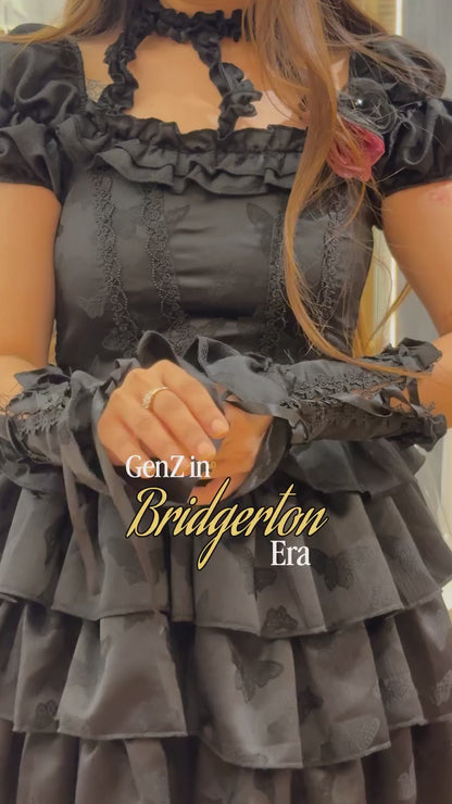 Tbfo  Lady Whistledown Midnight Black Dress